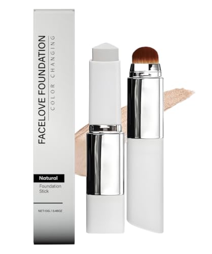 FaceLove Foundation Stick Facelove Changing Foundation Stick Face Love 2-In-1 Color-Changing FoundationStick Hydrating Long-Lasting Lightweight for All Skin Types