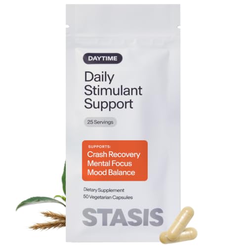 STASIS Daytime Stimulant Support Supplement, Energy & Focus, 25ct