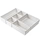 ALPOONS® - Schubladen Organizer (6er weiß) mit Antirutsch Pads für einen extra stabilen Halt. Organizer Schublade für eine klare Übersicht. Organizer Schminke sorgt für Ordnung im Chaos.