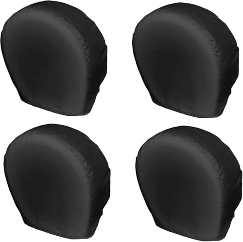TGJBER - Tire Covers 4 Pack, 420D Oxford Wheel Covers, Waterproof Anti-UV Sun Tire Protectors, Universal Fit 27-32 Inch Tire Diameter, Travel Spare Wheel Covers for RV Truck SUV Trailer Camper (27"-29") - -10%