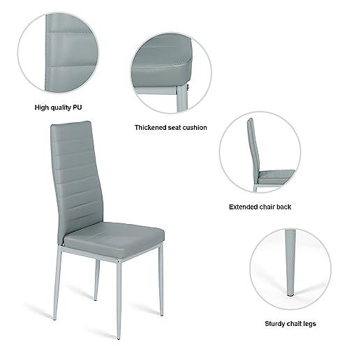 JEFFORDOUTLET Dining Table and Chairs Set 2 Square Dining Table with 2 Faux Leather Chairs for Dining Room Kitchen Home 7 JEFFORDOUTLET Dining Table and Chairs Set 2 Square Dining Table with 2 Faux Leather Chairs for Dining Room Kitchen Home - Image 7