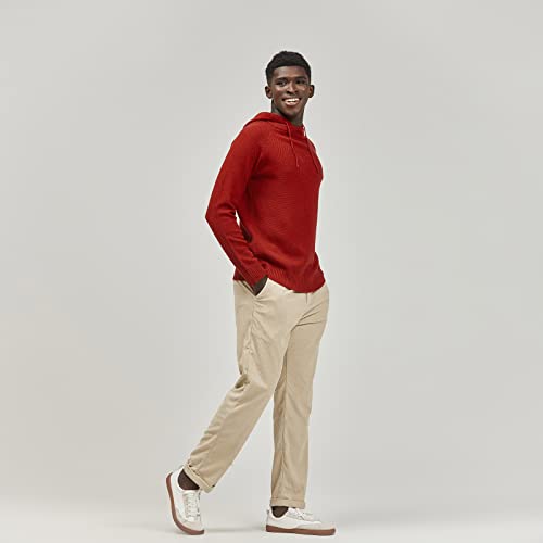 Men's Polyana Cashmere Crewneck Pullover Hoodie Sweater Pique Knit with Long Sleeve3