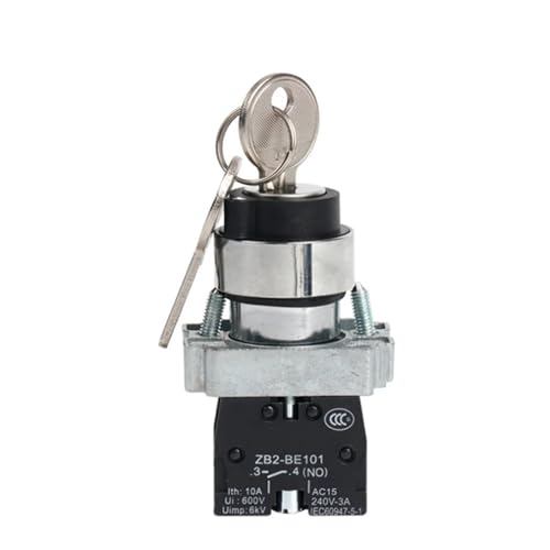 Sélecteur rotatif à clé XB2BG41C évite les fausses manœuvres commutateur 22mm 1NO