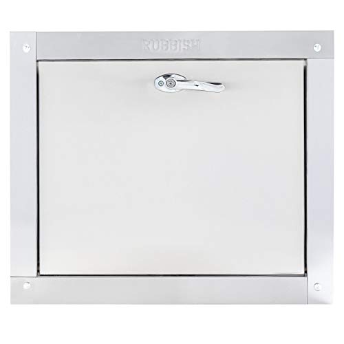 Universal Stainless Steel ADA Compliant Trash Chute Door - Bottom Hinged, 21