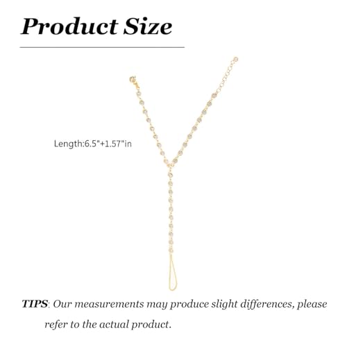 Hand Chain for Women Ring Bracelet Hand Chain Dainty Gold Finger Ring Slave Bracelet Zircon Hands Jewelry Gifts Halloween Costume 20254