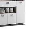 Mueble-Auxiliar-de-Cocina-en-Color-Blanco-con-un-Cajon-y-Varios-Compartimentos-132x99cm Mueble-Auxiliar-de-Cocina-en-Color-Blanco-con-un-Cajon-y-Varios-Compartimentos-132x99cm