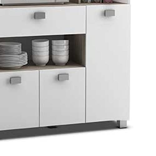 Mueble-Auxiliar-de-Cocina-en-Color-Blanco-con-un-Cajon-y-Varios-Compartimentos-132x99cm