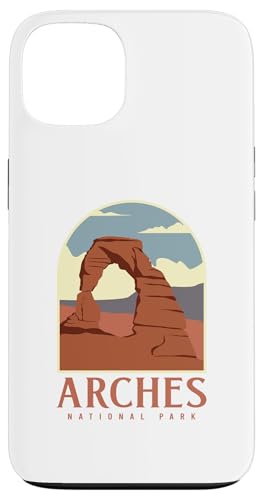 Utah Vintage Retro Hiking Camping Arches National Park �X�}�z�P�[�X iPhone 13 �p