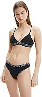 Calvin Klein Women's CK One Cotton Thong, Black, Large