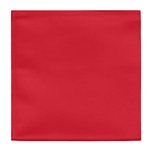 Jacob Alexander Men's Pocket Square Solid Color Handkerchief - Red #TOP12