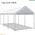 CYS Canopy 10 x 20 Feet Carport Replacement Canopy Cover for Car Tent Top Garage Shelter Cover with Ball Bungees (Only Cover, Frame Not Included) (White1)