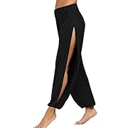wide leg split harem pants