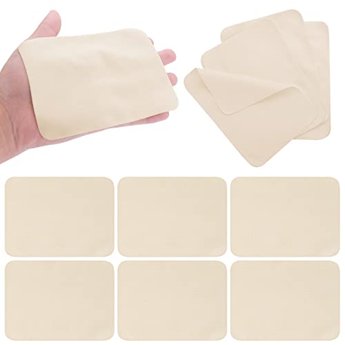 10 Pieces Chamois Pottery Tools Pre-Cut Cloth Clay Ceramic Pottery Tools Trimming Mud Tool Kit Craft Supplies Soft Chamois for Pot Rim Smoothing (10 x 14cm)