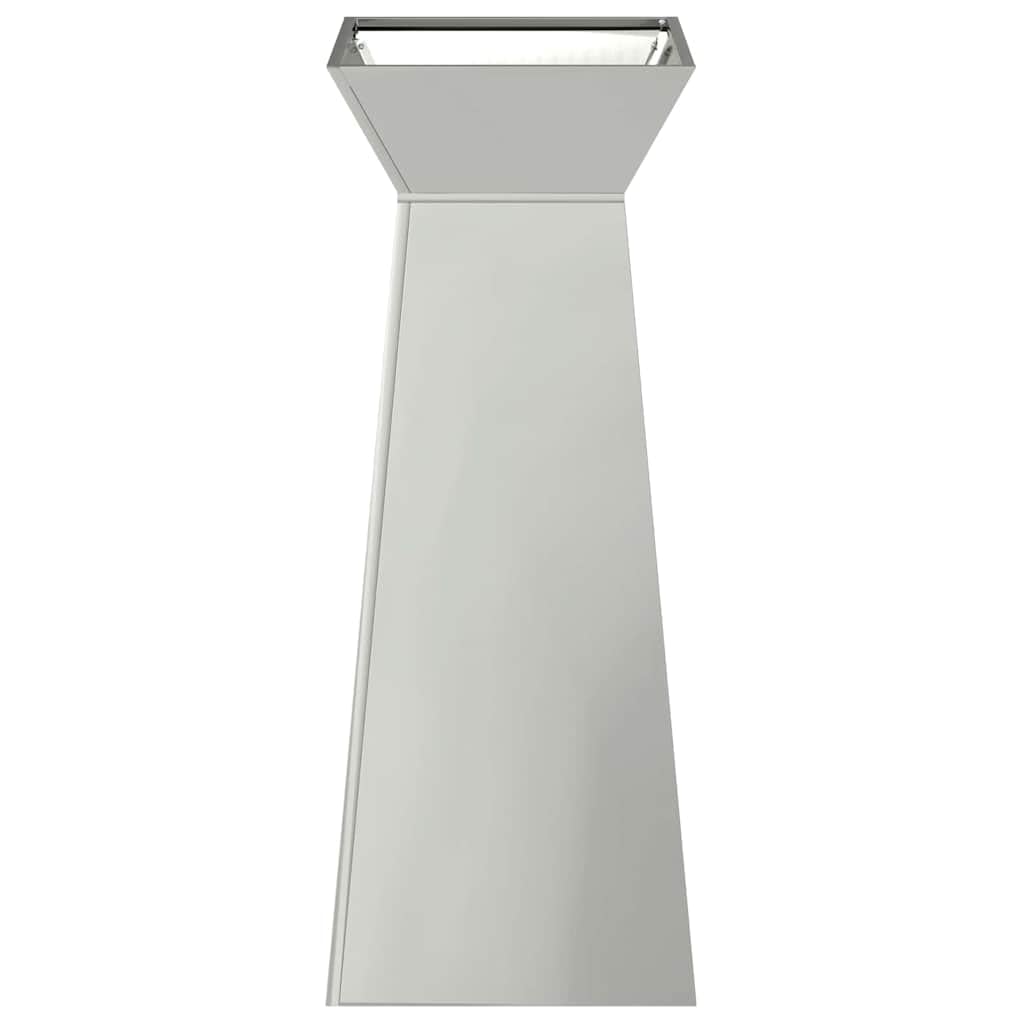 Ogrodnik filar 2 szt. srebrny 40 x 40 x 100 cm | Metal Nowoczesny design, odporność na temperatury, na taras, stojak na rośliny zewnętrzne