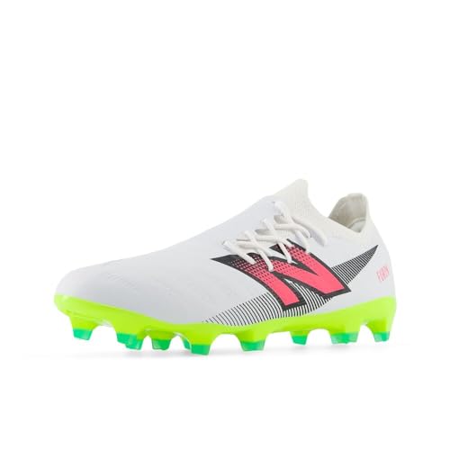 New Balance Unisex Furon Destroy Fg V7+ Soccer Shoe, White/Hi-Lite/Black, 11 US Men