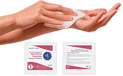 Hao Obstetrical Hand & Body Cleansing Individually Wrapped Towelettes (125 Count) 5 X 7 Inch Wet Napkin Wipes Benzalkonium First-Aid Wound Care (Hao-Obtowels-125Ct) #TOP5