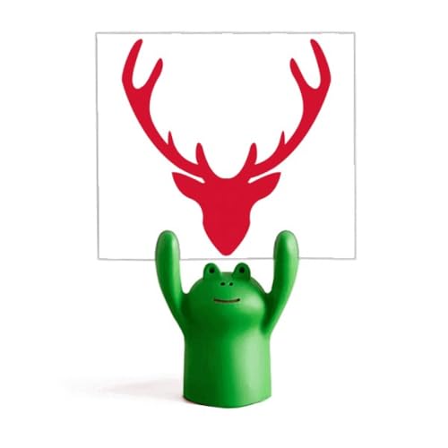 Memo holder grenouille Mama Élan rouge porte-photo et pince note pour bureau