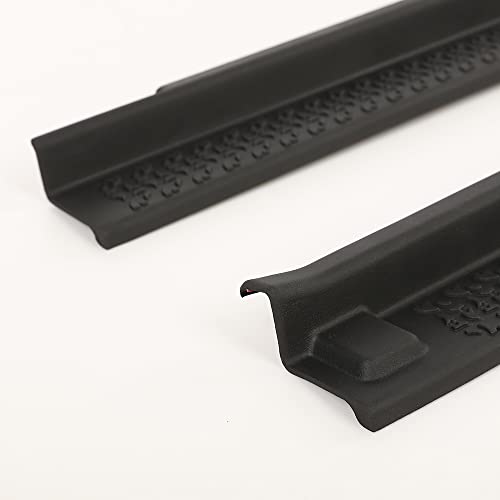 Cheda Crew Cab Chrome Side Door Body Molding Trim Compatible With 2007 2008 2009 2010 2011 2012 2013 2014 2015 2016 2017 2018 Jeep Wrangler Jku , Black #TOP5