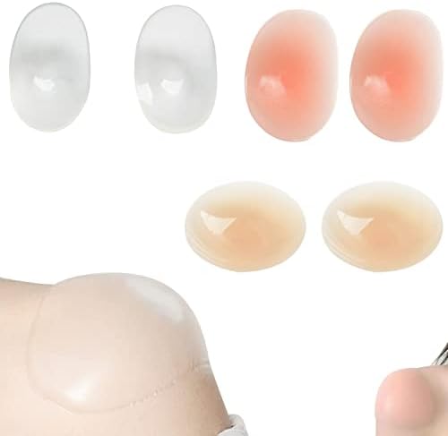Friendship 2 Pairs Shoulder Pads, Soft Silicone Shoulder Pads for Women, Self Adhesive Invisible Shoulder Push-up Enhancer with Bra Pads Stick on Bra for Bikini & Daily Wear(Transparent(3 Pairs))