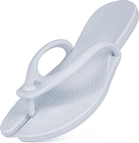 Meakwisht Flip Flops for Women Men with Small Arch Support,Travel Portable Folding Slides,Non Slip Shower Shoes Quick Drying Waterproof Hotel Spa Slippers Beach Sandals (Sky Blue, XX-Large) (B0D9KL4G5M) Amazon Price History, Amazon Price Tracker