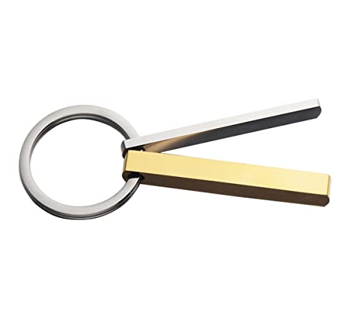 Ankiyabe Through Thick And Thin Keychain Friendship Best Friend Gift Couples Keyring Sisters Bridesmaid Tribe Bff Gift (Gold Thick And Silver Thin) #TOP7