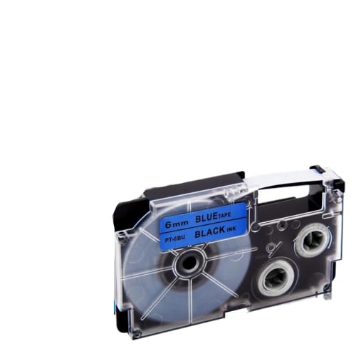 5pk 6mm xr6we Etichette compatibili con xr6x xr6rd xr6bu xr6yw xr6gn Tasso Funziona con kl60 kl120Black on blu