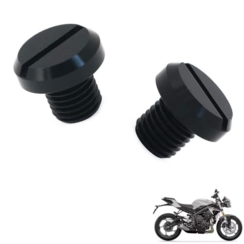 generisch 2PCS motorrad spiegel stopfen kompatibel mit Triumph Street Triple S,Motorcycle rearview mirror blind plug tuning zubehör