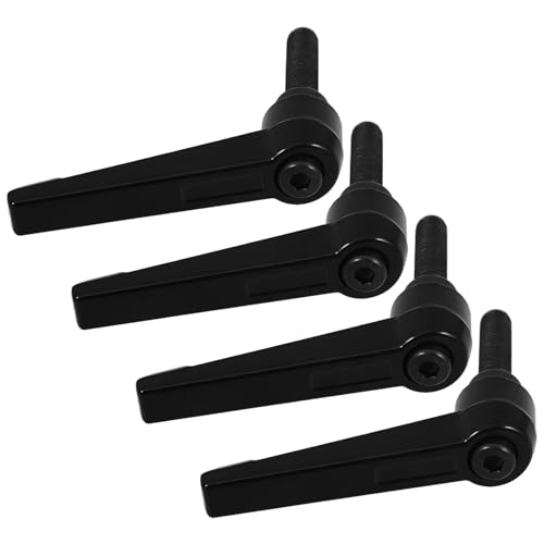 Zerodeko 4pcs Adjustable Clamping Lever Handles M8x63x32 Aluminum Alloy Metal Tightening Ratchet Screw Handles for Grinder Machines and Industrial Use