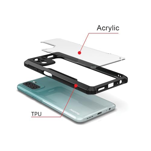 Image of Amazon Brand - Solimo Shockproof Crystal Clear Back Cover Case for OnePlus Nord 4 5G | 360 Degree Protection | Transparent Back Cover Case for OnePlus Nord 4 5G (PC & TPU, Black Bumper)
