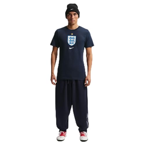 Nike Men's England Crest Tee, Obsidian, Medium