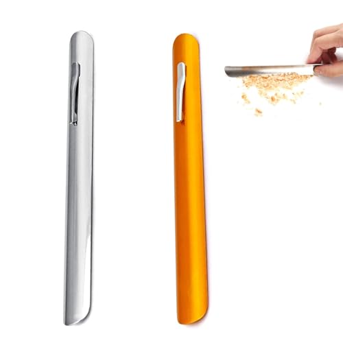GVSS 2 Pièces ramasse Miette 150 mm Argent et Or, Ramasse Miettes de Table INOX Courbé,Ramasseur de Miettes de Table,Ramasse Miettes Manuel Courbé,Ramasse...