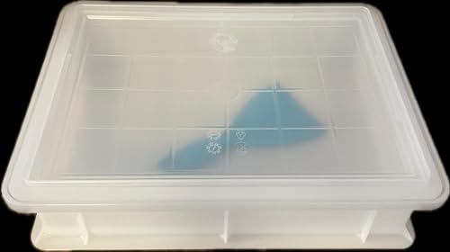 NEW GENUS DEI X F.LLI FONTANA HOTELLERIE | Cassetta per Lievitazione Pizza E Pane | | Contenitore Cibo per Impasto | Cassetta Portaimpasto | Scatola Plastica + Coperchio TRASPARENTE 30x40x10 + omaggio