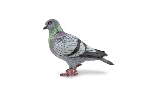 PAPO - Figura Colomba - Animale da Giardino per Bambini dai 3 Anni in su - 6 x 3 x 4 cm - Uccello Realistico in Plastica - Dipinta a Mano - Collezione Animali del Cortile - 50295