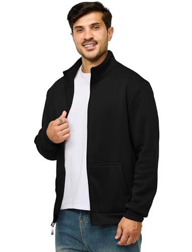 Men's Fleece Jacket Casual Zip up Lightweight Sweatshirts Athletic Outdoor Sweater Jackets with Pockets2