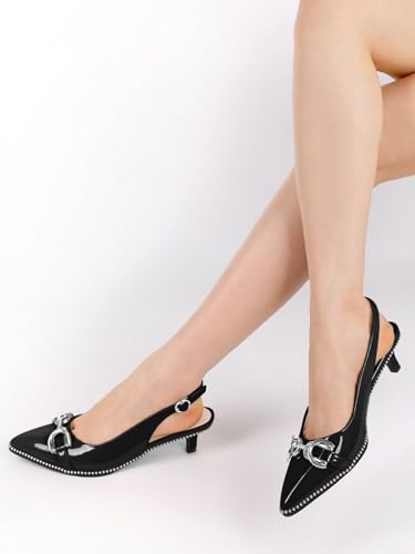Image of YODEKS Slingback Kitten Heels for Women