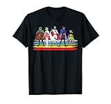 Battle of The Planets Vintage Style Brush Stripe T-Shirt