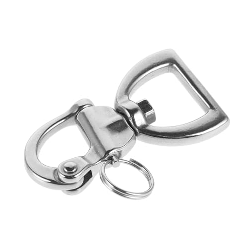 ibasenice Stainless Steel Yacht Shackle Rotating Buckle for Sailboats Spring Clip for Outdoor Activities Effortless Quick Release Design User-Friendly Versatile for Easy Adjustments