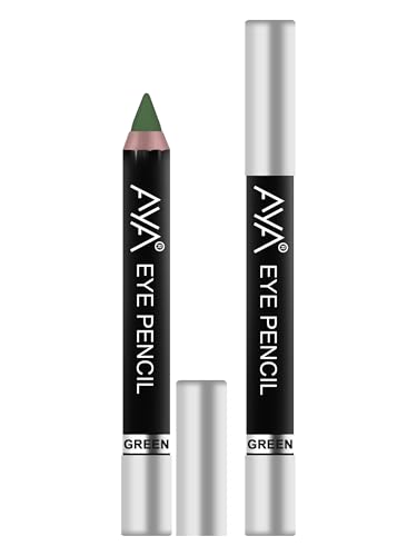 Image of AYA Eye Pencil For Kajal /Eye Liner - Green 2.8g | Glides Smoothly | Creamy smooth formula | Light weight
