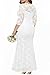 Plus Size Wedding Dress Bride White Lace Long Formal Mermaid Bridal Shower Maxi Elegant Prom Gowns with Sleeves Women