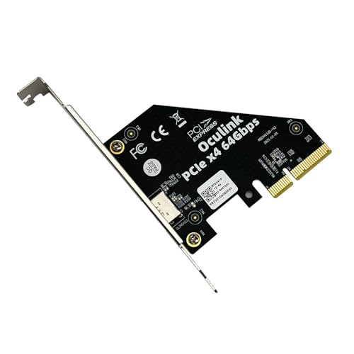 10Gtek PCIe4.0 X4 to Oculink (SFF-8612 4i) Adapter, for eGPU & NVMe SSD, Applicable to Windows Server/Windows/Linux/VMwareESX/ESXi/Freebsd/Centos/Ubuntu System