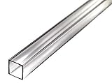 Acrylic Rigid Square Tube, Clear, 1/2