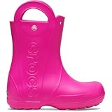 Crocs Kids Handle It Rain Boots (Toddler) - EVA Upper Insole and Outsole - Unlined - Round-toe Design Pink Crush 7 Toddler M