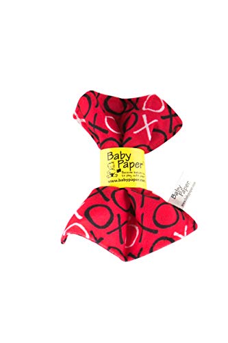 Image of Baby Paper Crinkle Sensory Toy & Teether, XO Print, Non-Toxic Washable