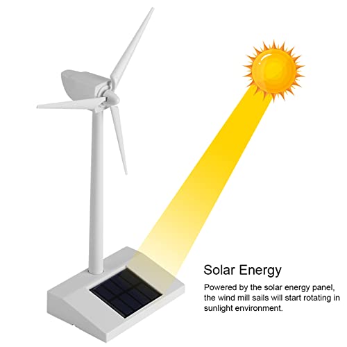 Nikou Mini Solarenergie Windmühle Modell, Miniatur Solarenergie Desktop Windkraftanlage Spielzeug, Solarbetriebene Bildung Wissenschaftliches Lehrmittel für Kinder, Desktop Decor