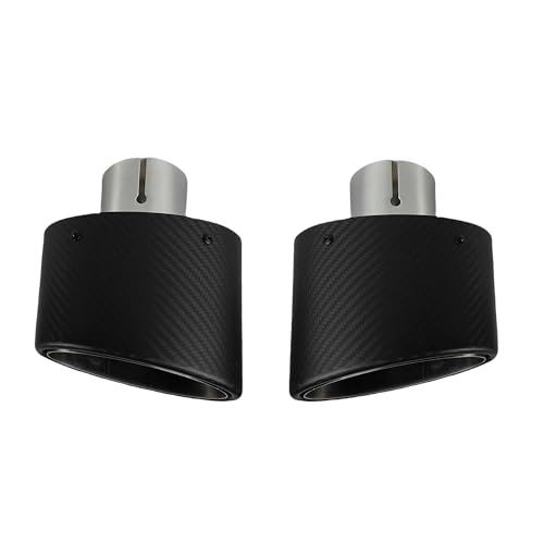 Embout d'échappement carbone ovale argent 1 pièce pour personnalisation silencieux
