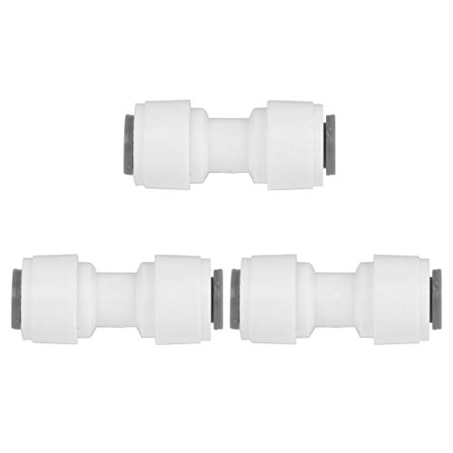 sourcing map Tube Rapide Connecteur Eau Filtre Raccords RO Filtre Eau Purificateurs Tuyau Connecteur pour Système Osmose Inverse RO 1/4 3pcs