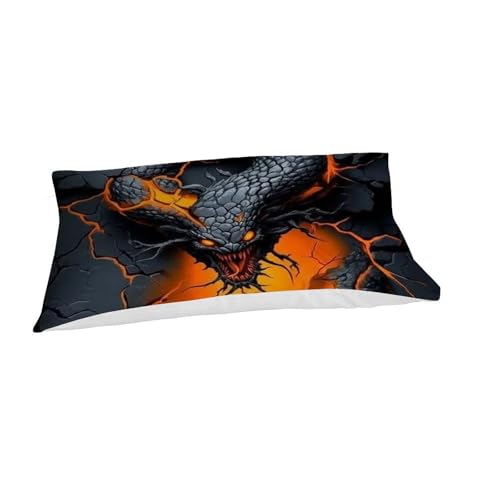 Housse couette python anti-plis literie lit simple 135x200cm