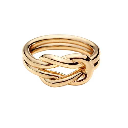 Layered Knot Silk Scarf Ring Brooch for Women Girls Dainty Infinity Love Knots Double Line Shawl Scarves Buckle Wrap Clasp Clip Finger Ring Size 8 Dress Accessories Jewelry Gift