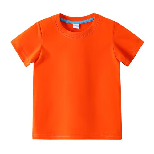 Image of AMIYAN Toddler T Shirts Boys Girls Basic Tee Summer Cotton T-Shirts Crewneck Short Sleeve Shirts for Kids 2-7Y