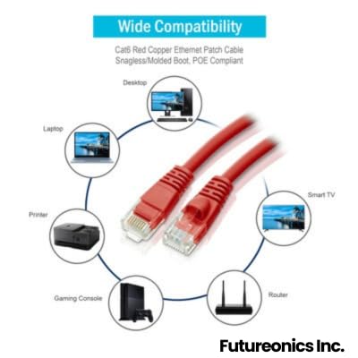 Cable Ethernet Cat 6 UTP 125 pies Rojo miniatura 7